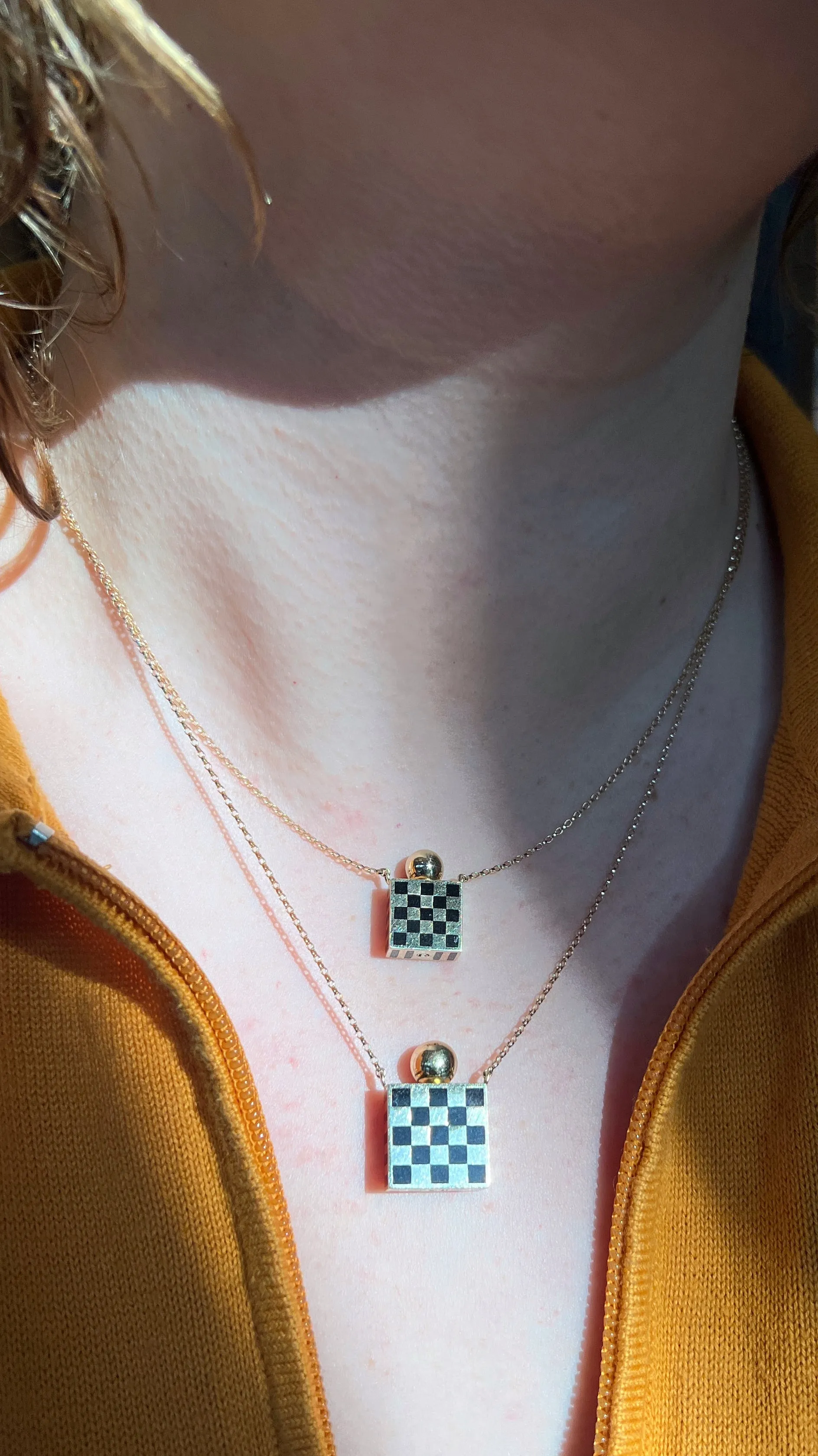 Pattern Vessel Box Necklace, Multiple Sizes