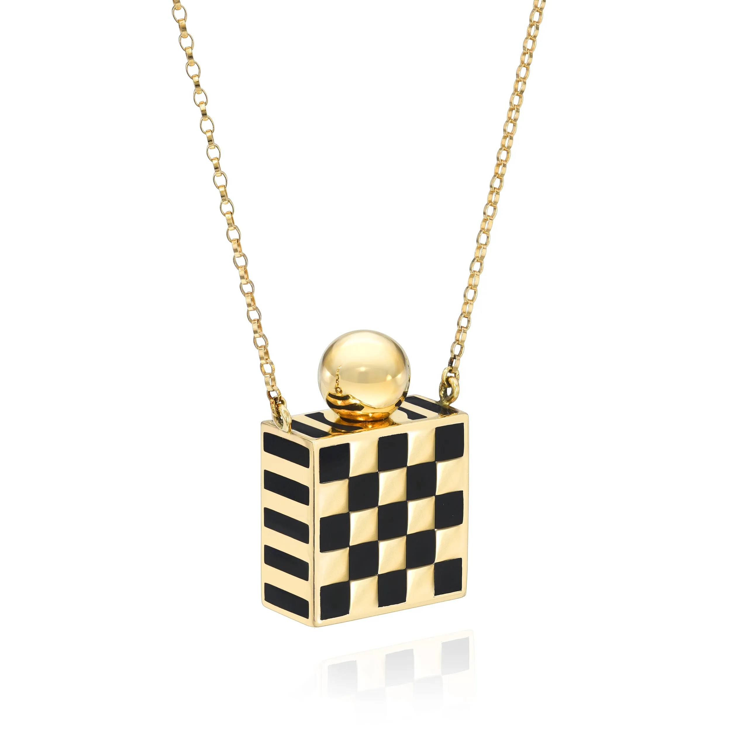Pattern Vessel Box Necklace, Multiple Sizes