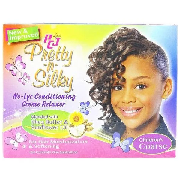 PCJ Pretty n Silky No-Lye Conditioning Creme Relaxer, Children's Coarse
