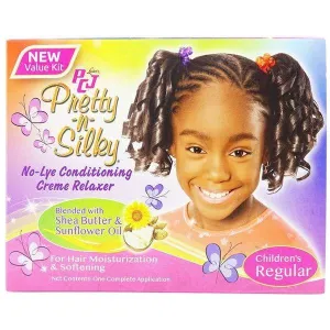 PCJ Pretty n Silky No lye Conditioning Creme Relaxer, Children's Regular
