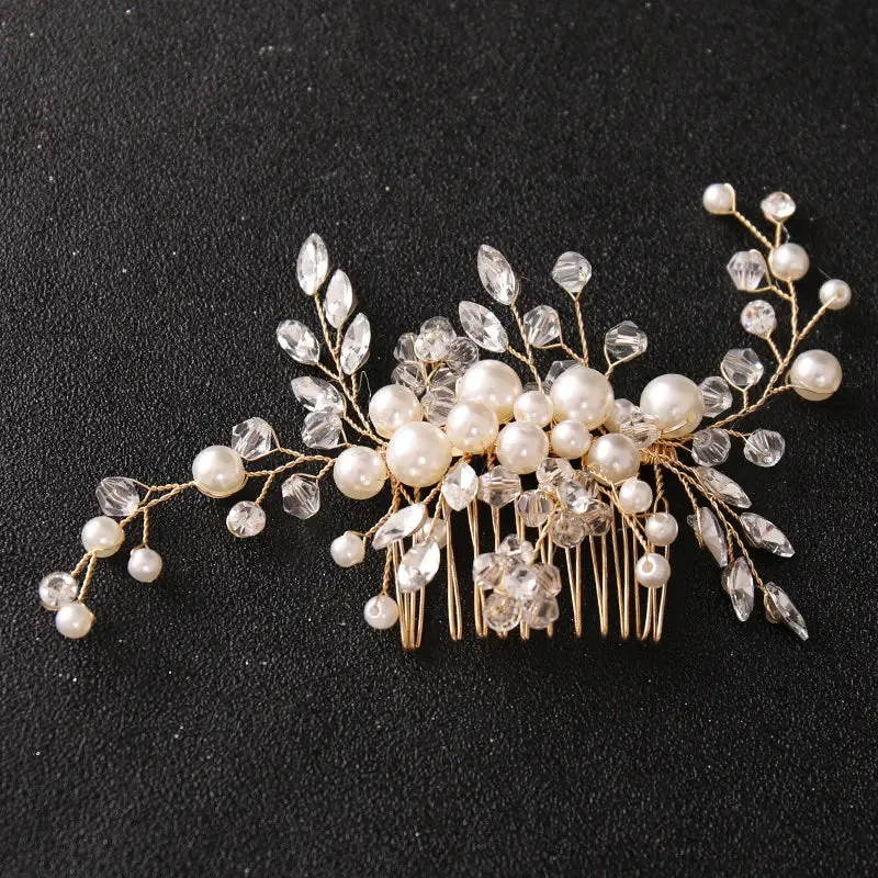 Pearl and Crystals Hair Comb
