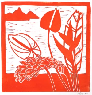 Pia De Girolamo: Tropical Flowers Red
