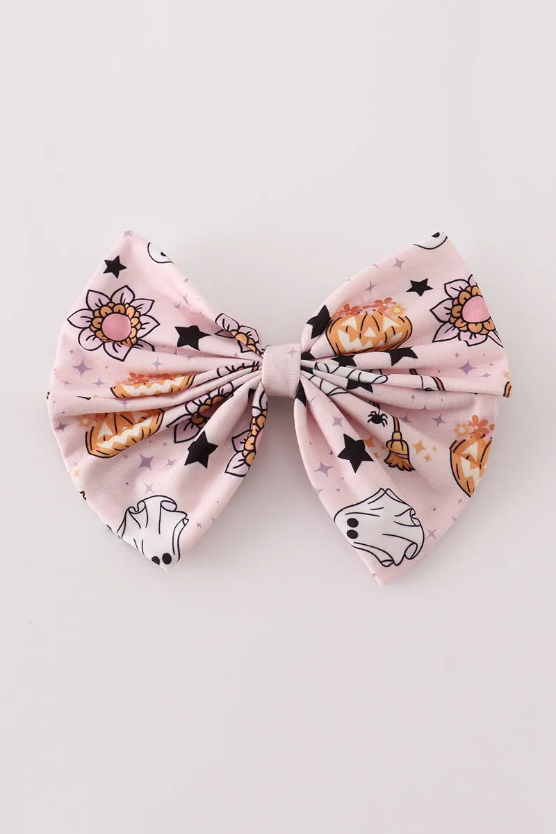 Pink Halloween Hair Bow