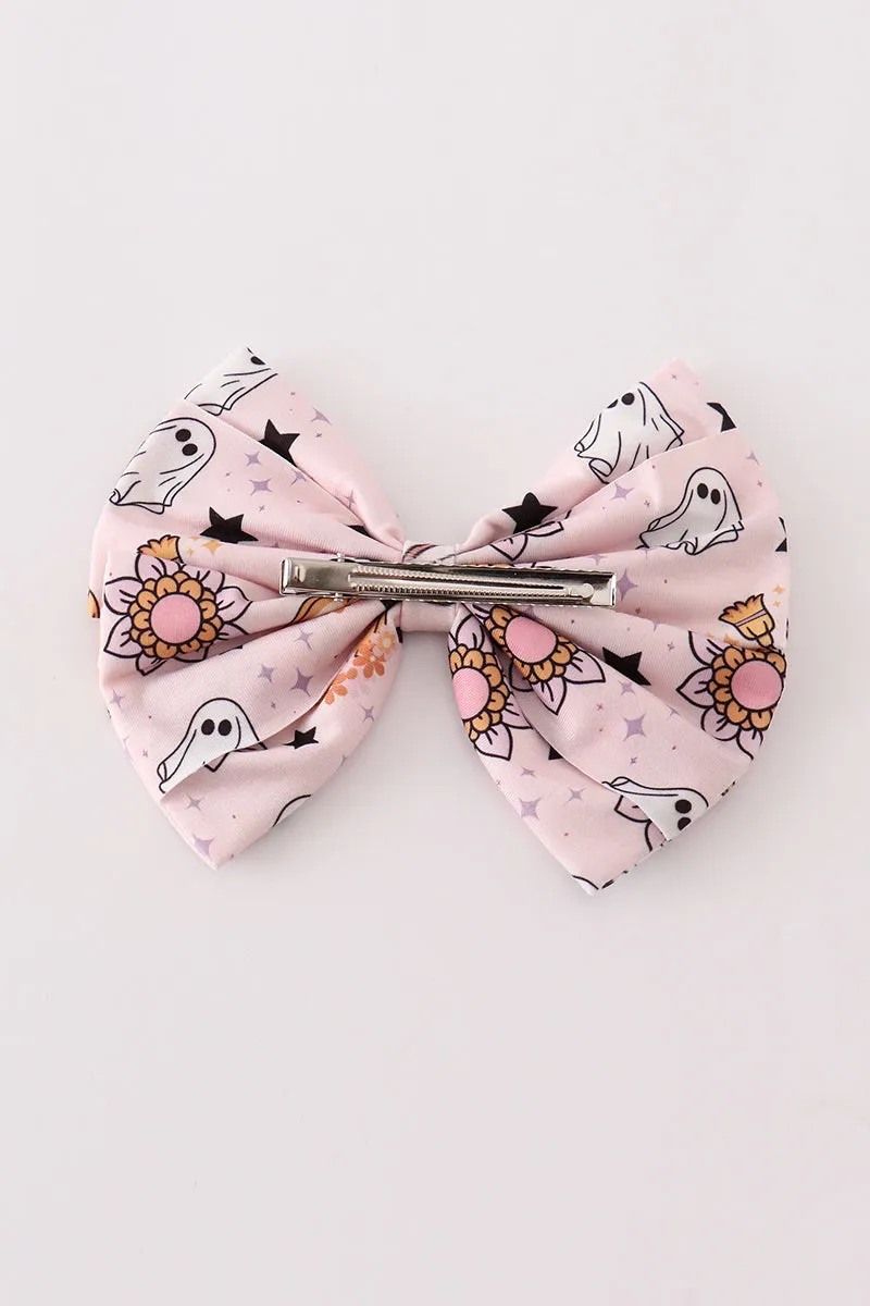 Pink Halloween Hair Bow