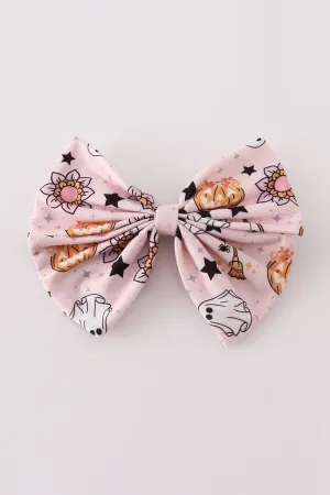 Pink Halloween Hair Bow