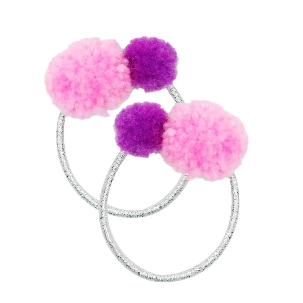 Pink Poppy Cutie Pom Pom Hair Elastics
