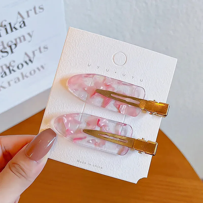 Pink Seamless Hair Clip for Women No Bend Clip for Bangs Duckbill Clip Hairpins Hair Styling Tool