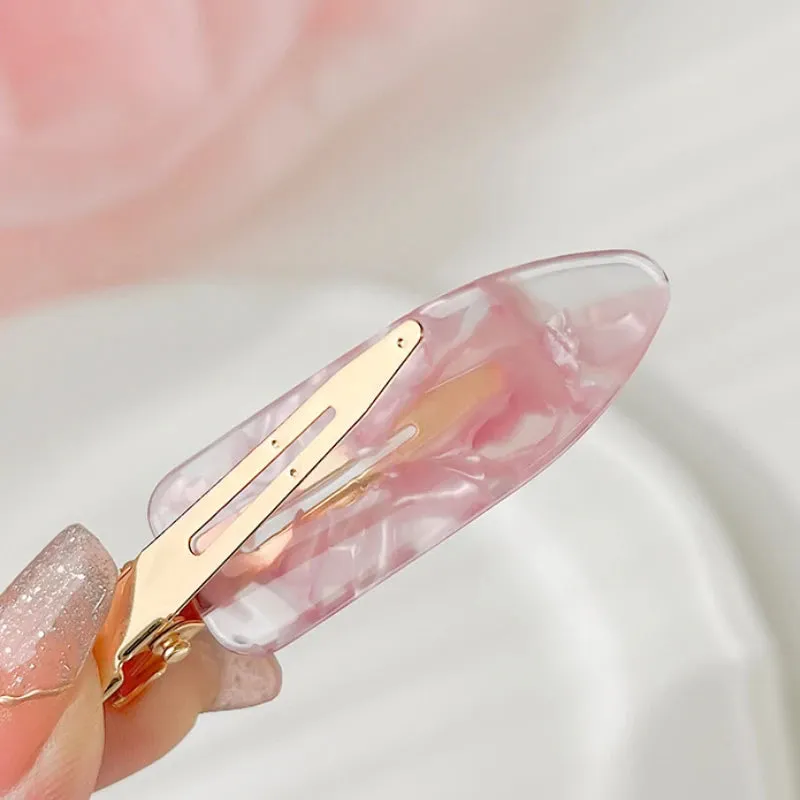Pink Seamless Hair Clip for Women No Bend Clip for Bangs Duckbill Clip Hairpins Hair Styling Tool