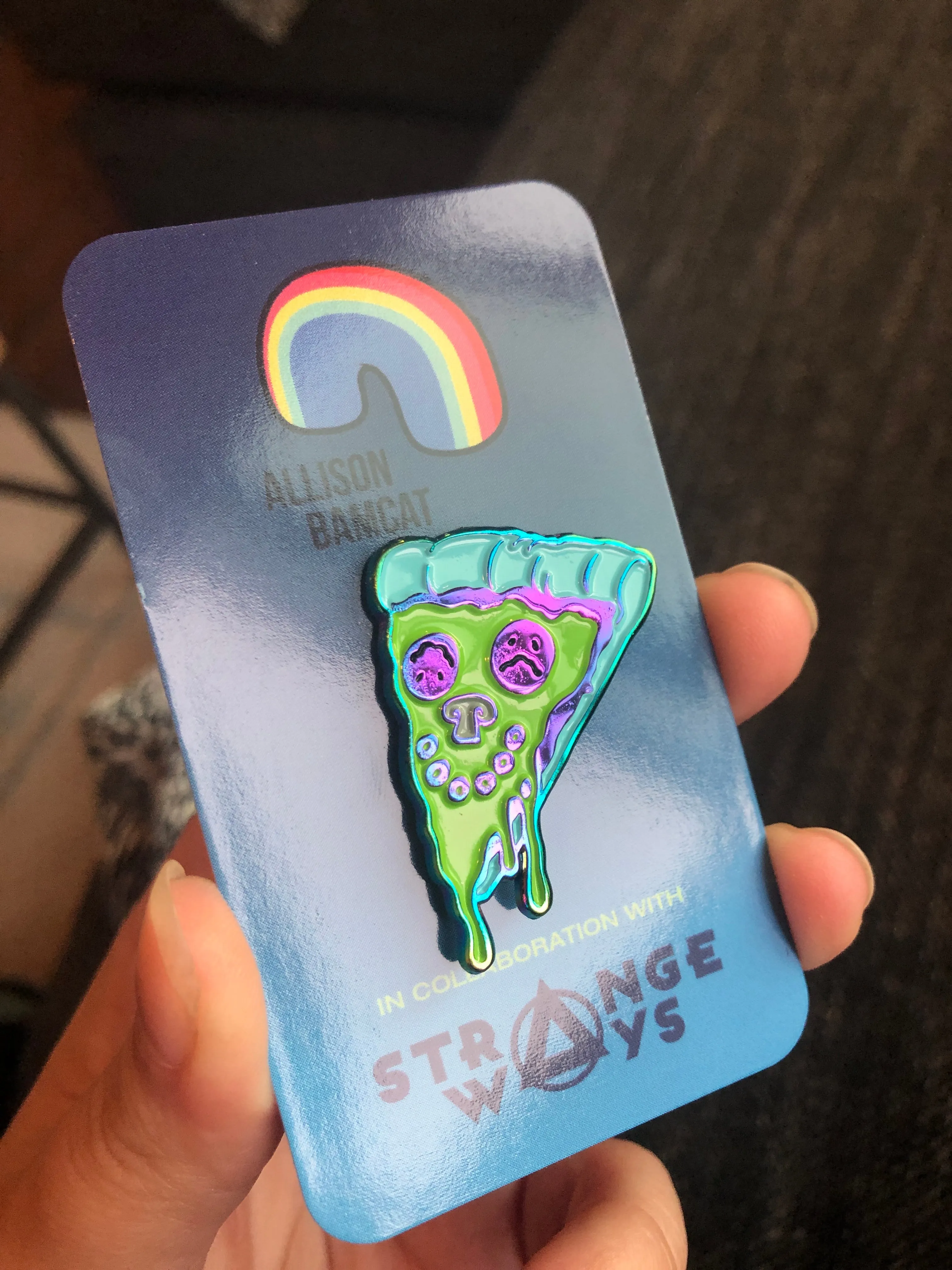 Pizza Face enamel pin