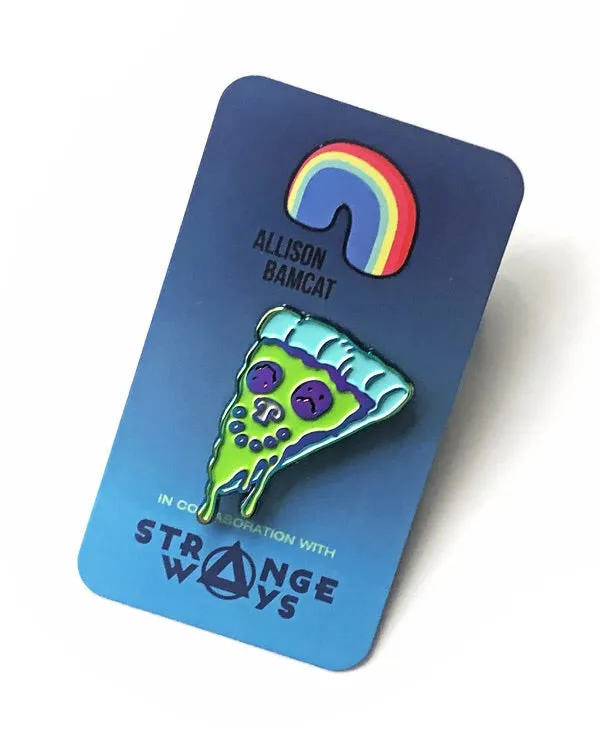 Pizza Face enamel pin