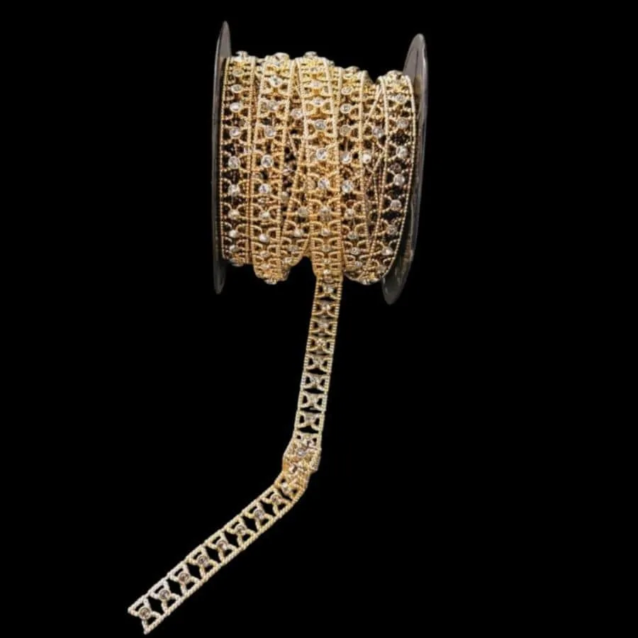 Plastic Diamond Hour Glass Gold Trimming