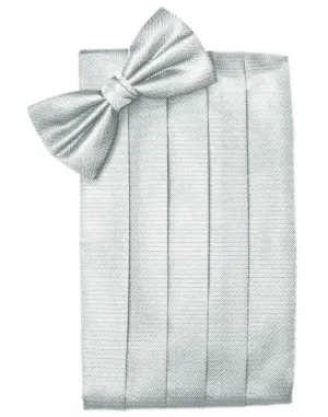 Platinum Herringbone Kids Cummerbund