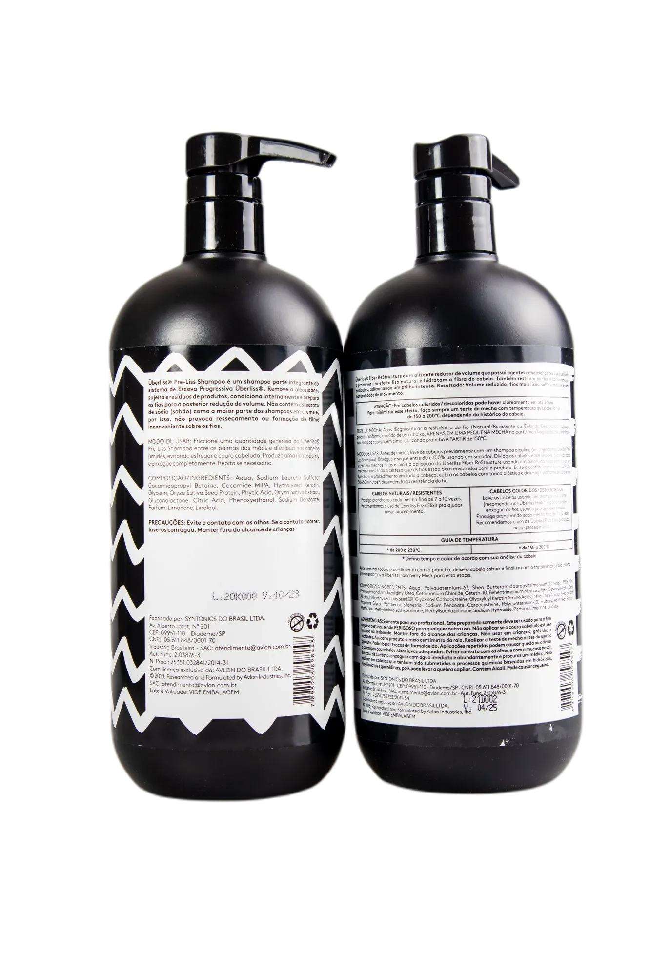 Professional Brazilian Uberliss Smoothing Treatment Formol Free 2x950ml - Avlon