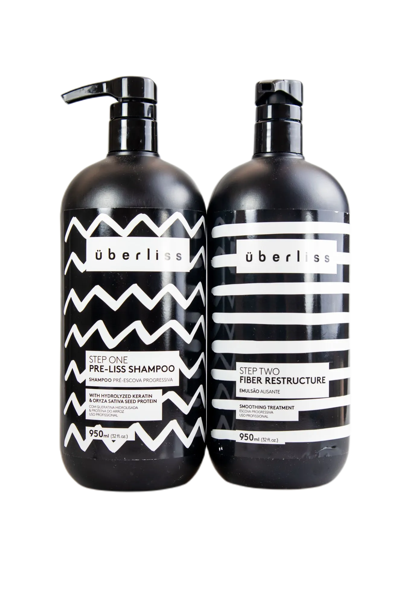 Professional Brazilian Uberliss Smoothing Treatment Formol Free 2x950ml - Avlon