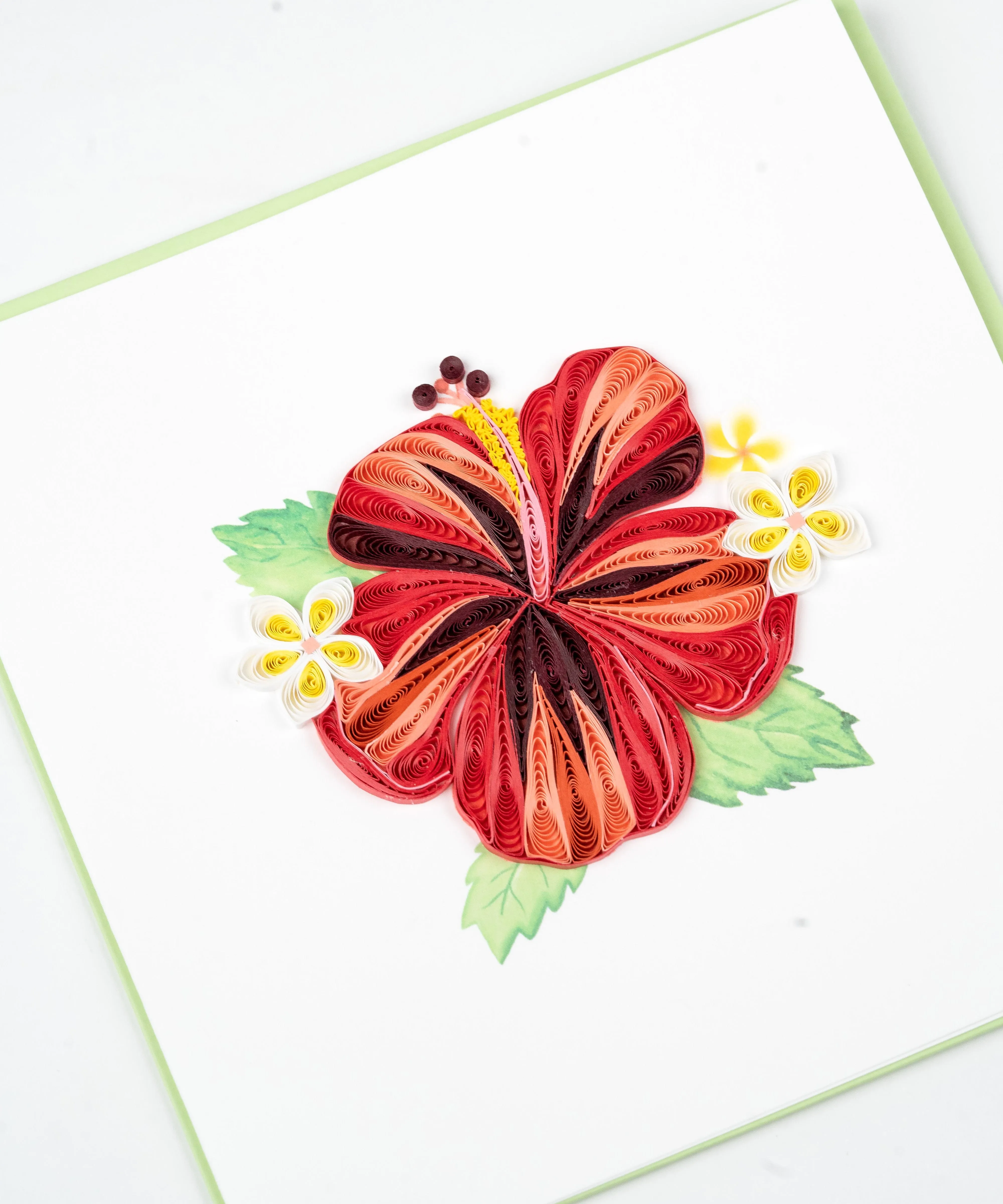 Quilled Hibiscus Greeting Card
