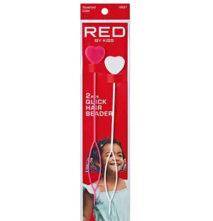 RED Hair Beads - Beader 2-piece