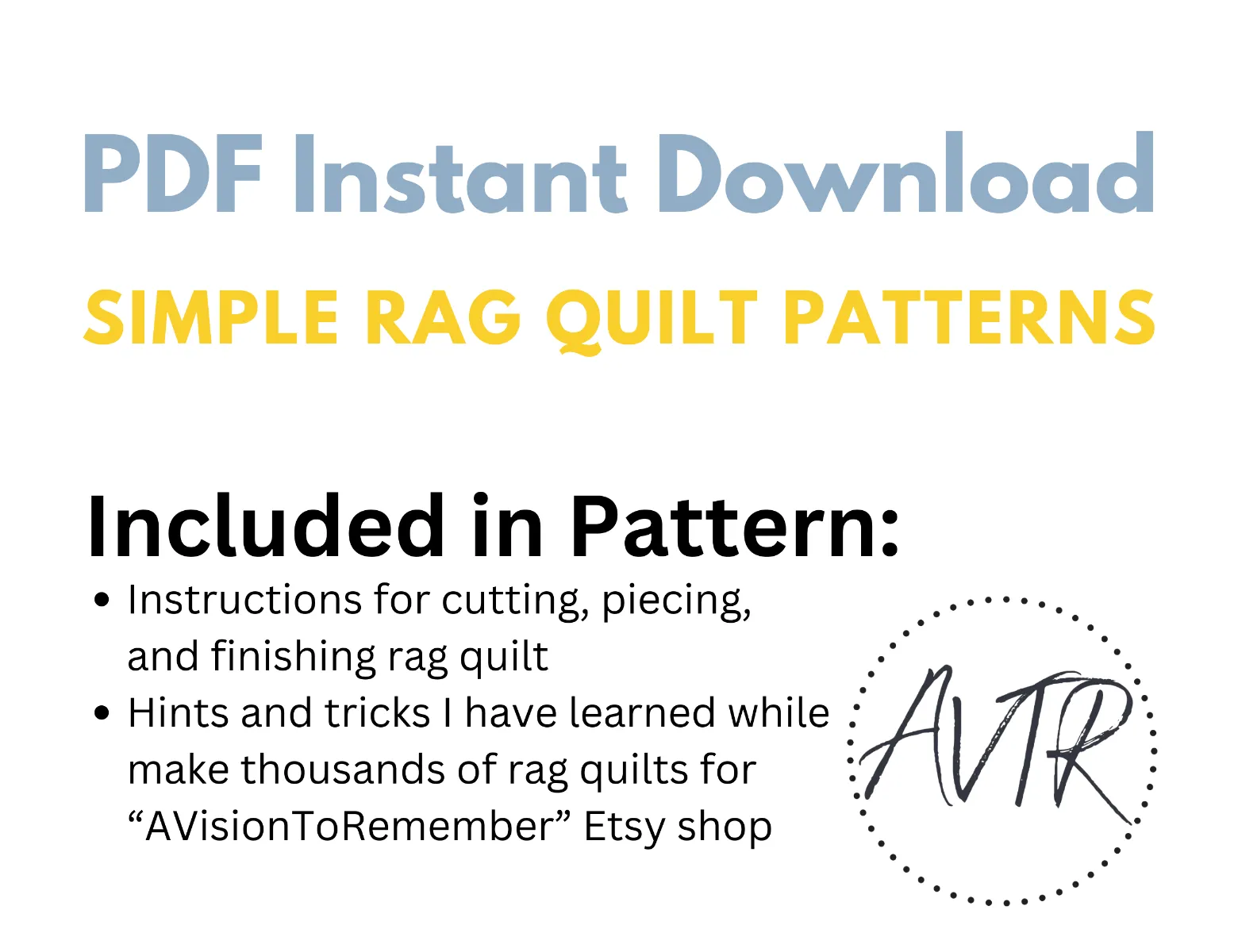 Ruffle Flower Rag Quilt Pattern for Baby Girl