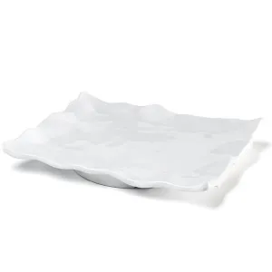 Ruffle White 17" Melamine Large Rectangle Platter