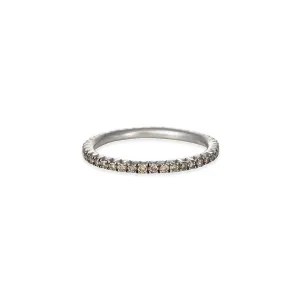 SALE - Champagne Diamond Platinum Eternity Band