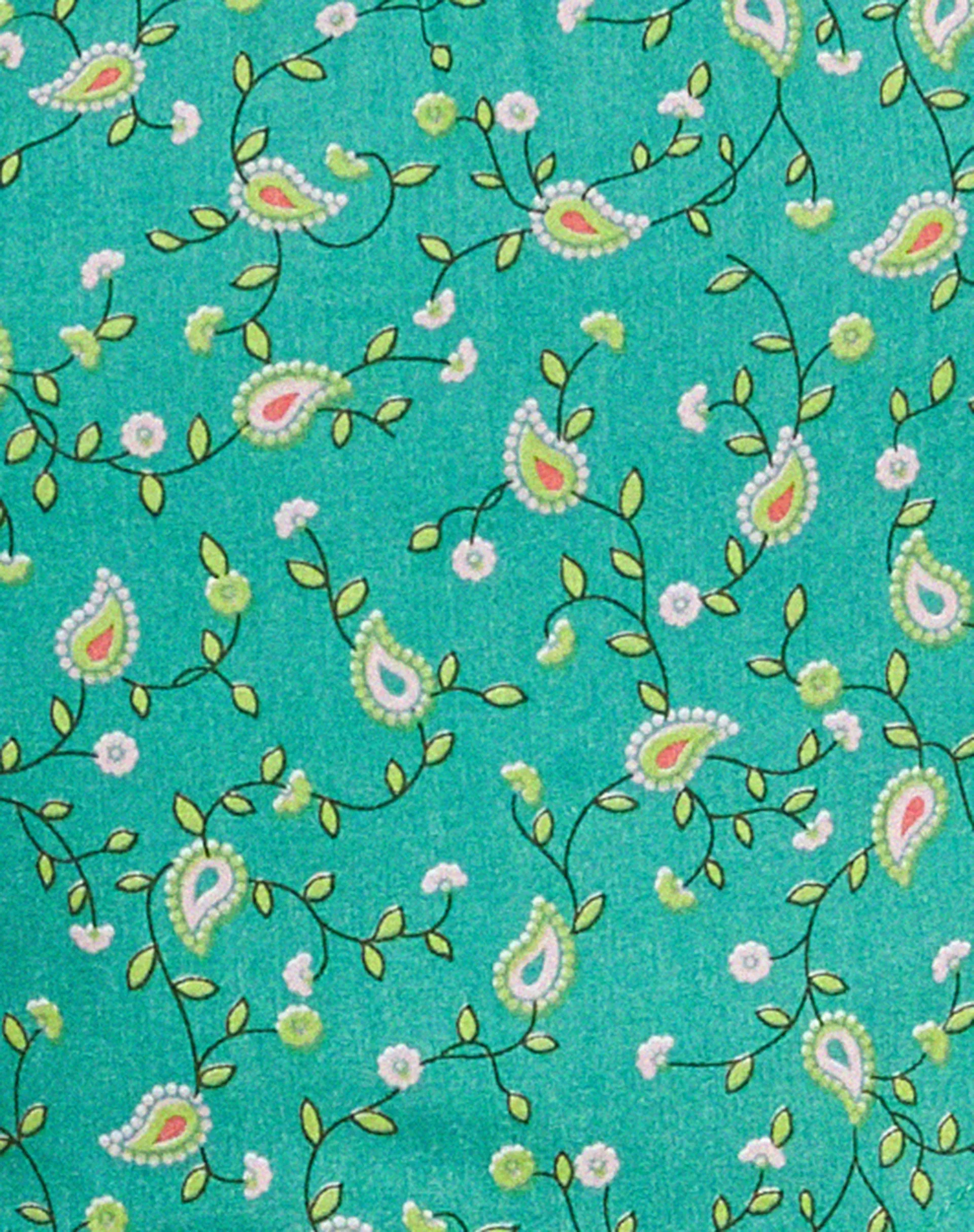 Scrunchies in Paisley Fun Green