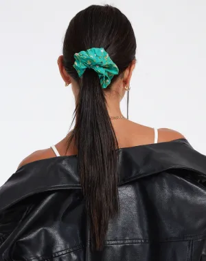 Scrunchies in Paisley Fun Green