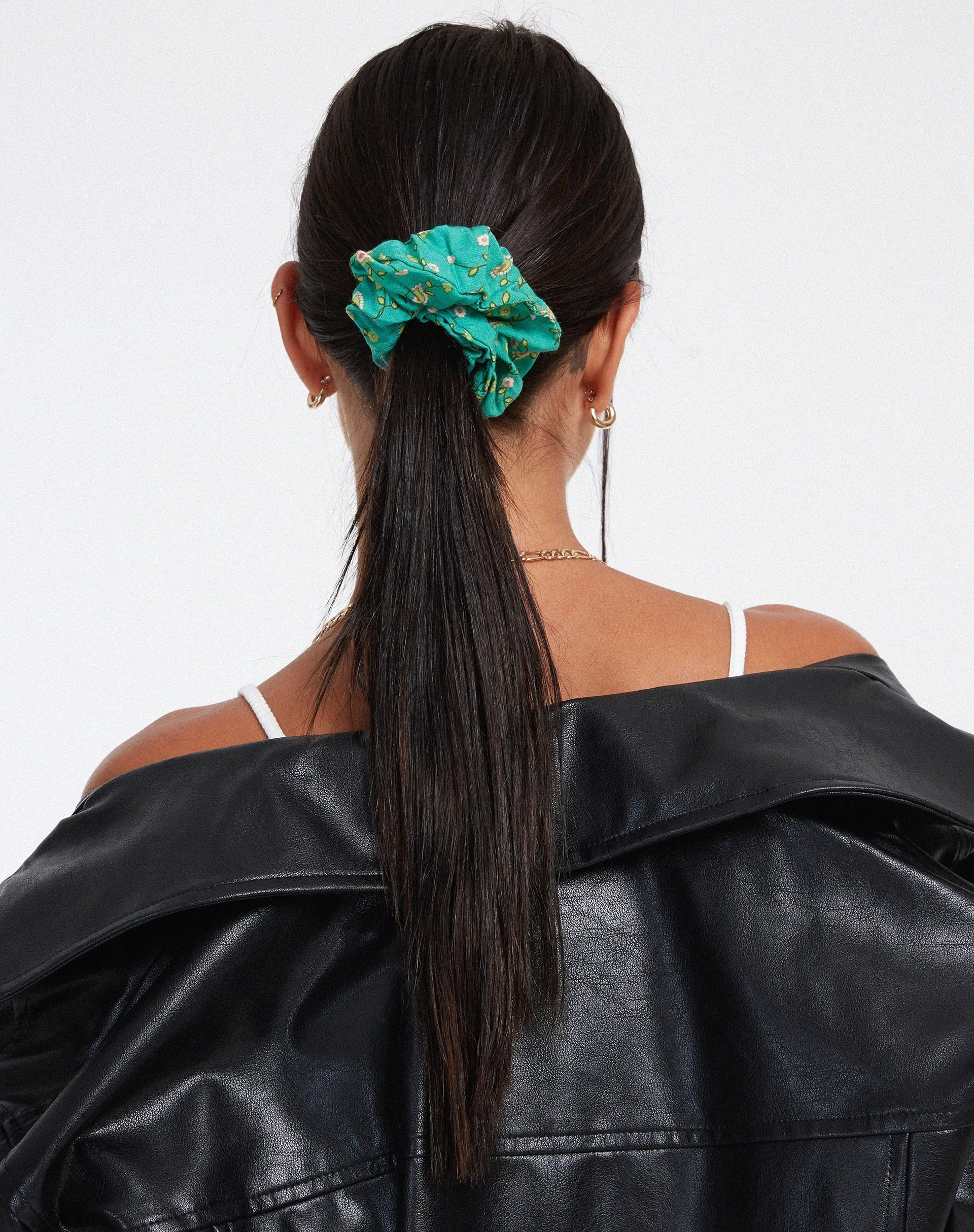Scrunchies in Paisley Fun Green