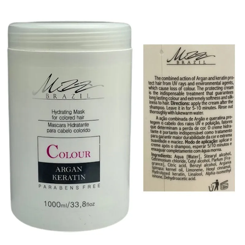 Seibella Brasil - Miss Brazil Masque hydratant pour cheveux colorés 1000ml