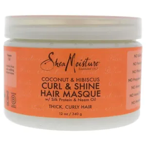 Shea Moisture - Coconut & Hibiscus - Masque capillaire "curl & shine" - 340 ml