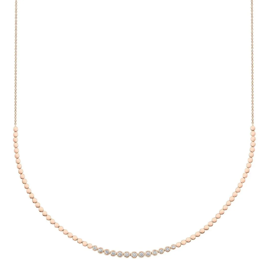 Shy Creation Bezel Diamond Necklace