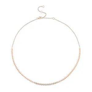 Shy Creation Bezel Diamond Necklace
