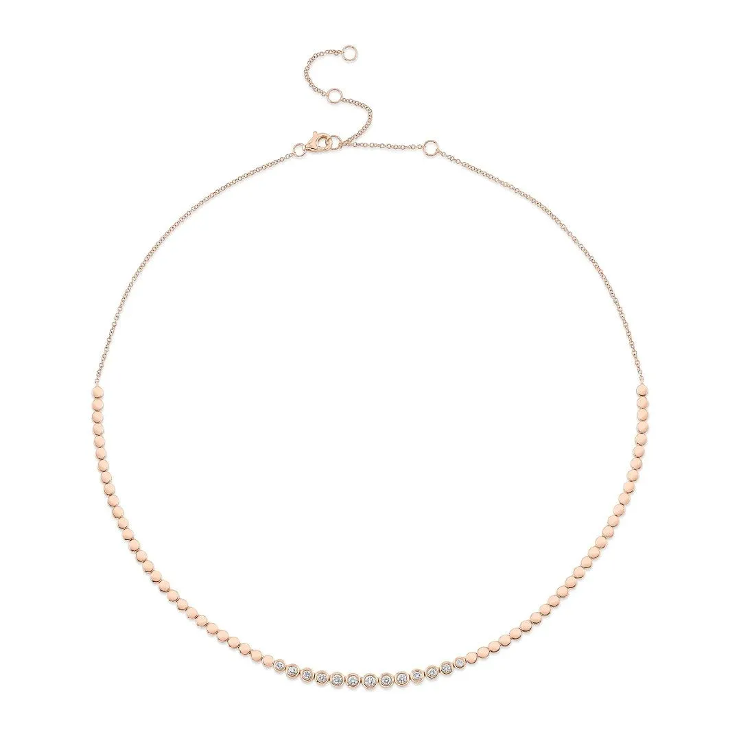 Shy Creation Bezel Diamond Necklace