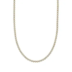 Shy Creation Diamond Bezel Tennis Necklace