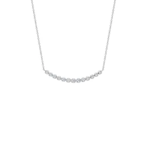 Shy Creation Diamond Crown Setting Bar Necklace
