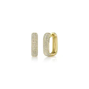 Shy Creation Rectangle Diamond Hoops