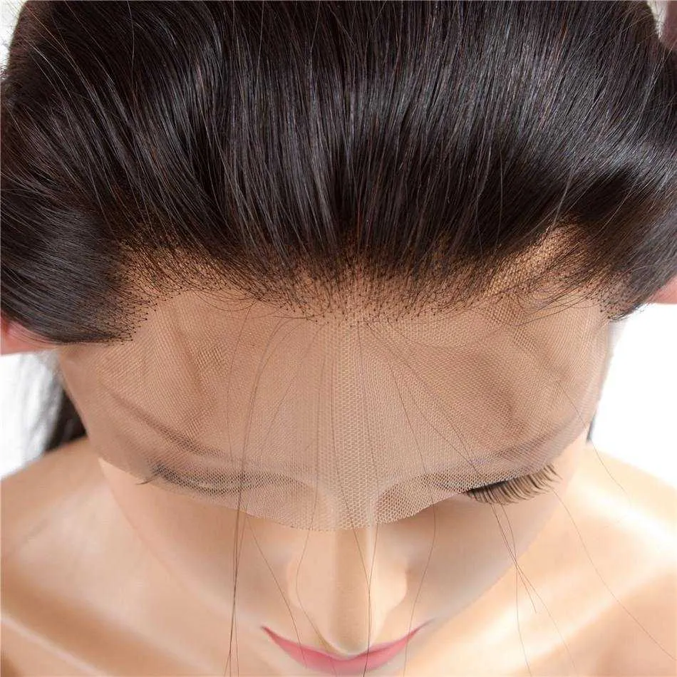 Silky Straight Lace Front Wig Transparent Lace Human Hair Wigs Sdamey Hair