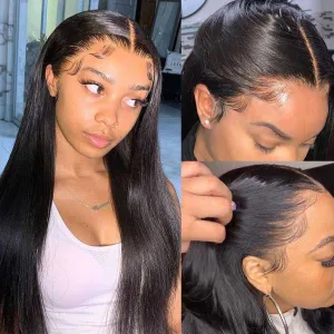 Silky Straight Lace Front Wig Transparent Lace Human Hair Wigs Sdamey Hair