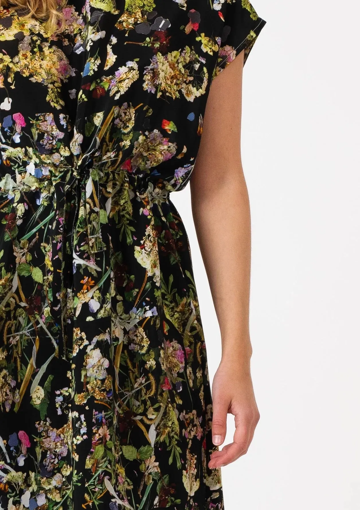 Simple Dress, Panel Print J-Pressed Flowers