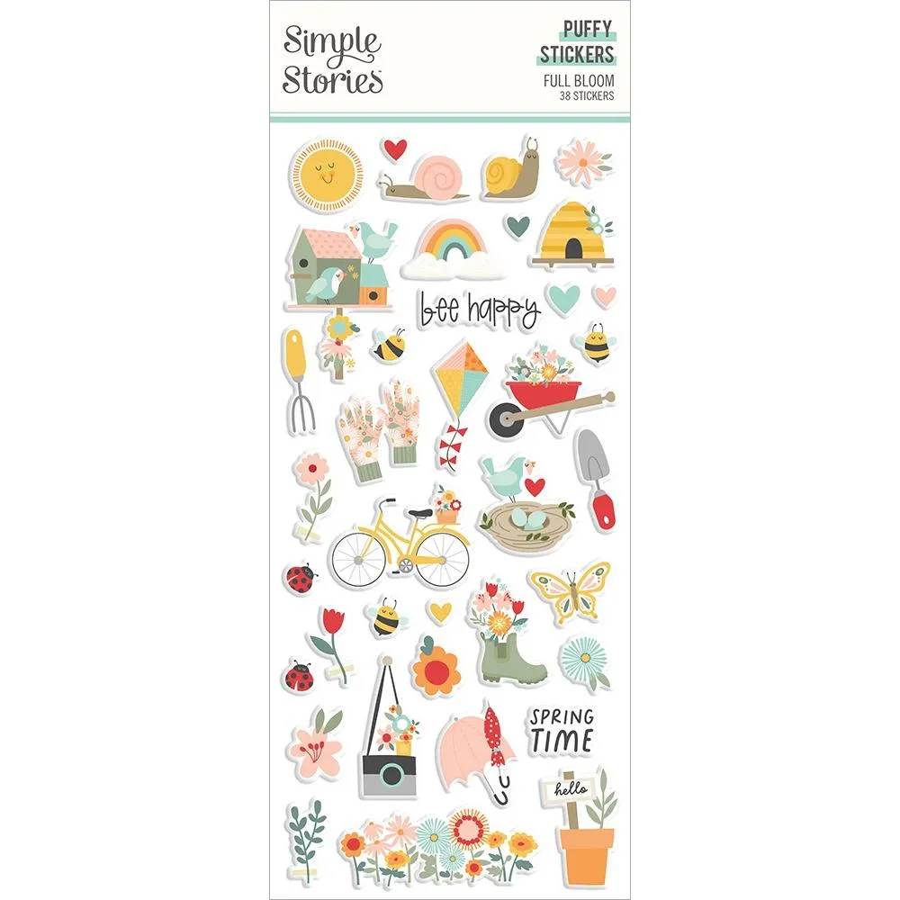 Simple Stories Puffy Stickers [Collection] - Full Bloom