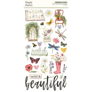 Simple Stories - Simple Vintage Meadow Flowers - 6x12 Chipboard
