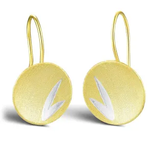 Small Bamboo Leaves Round Dangle Earrings