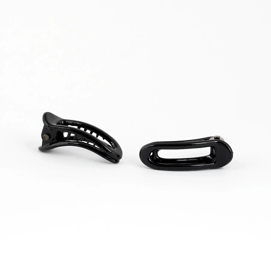 Small Black Plastic Alligator Clip - Pair