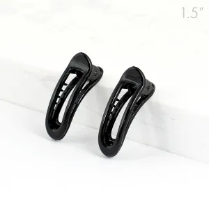 Small Black Plastic Alligator Clip - Pair