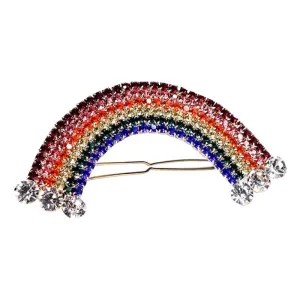 Somewhere over the rainbow rhinestone hair clip