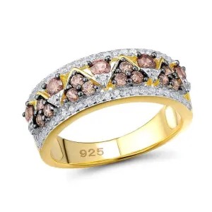 Sparkling Chocolate Diamond Ring