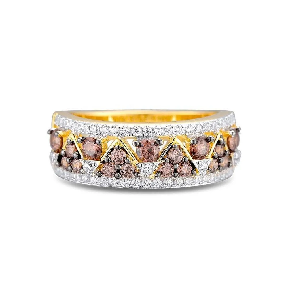 Sparkling Chocolate Diamond Ring