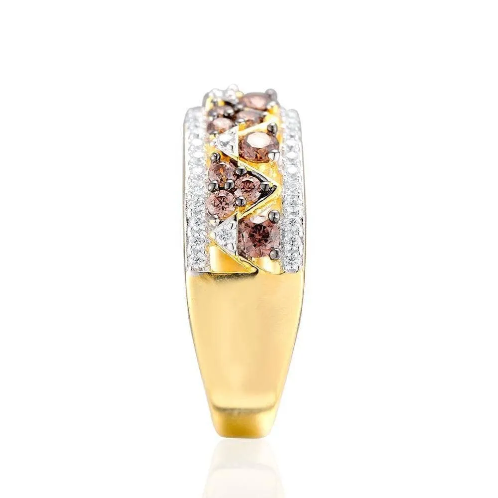 Sparkling Chocolate Diamond Ring