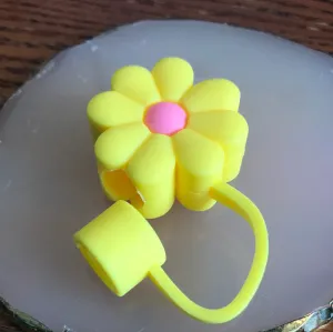 Straw Toppers-Flowers
