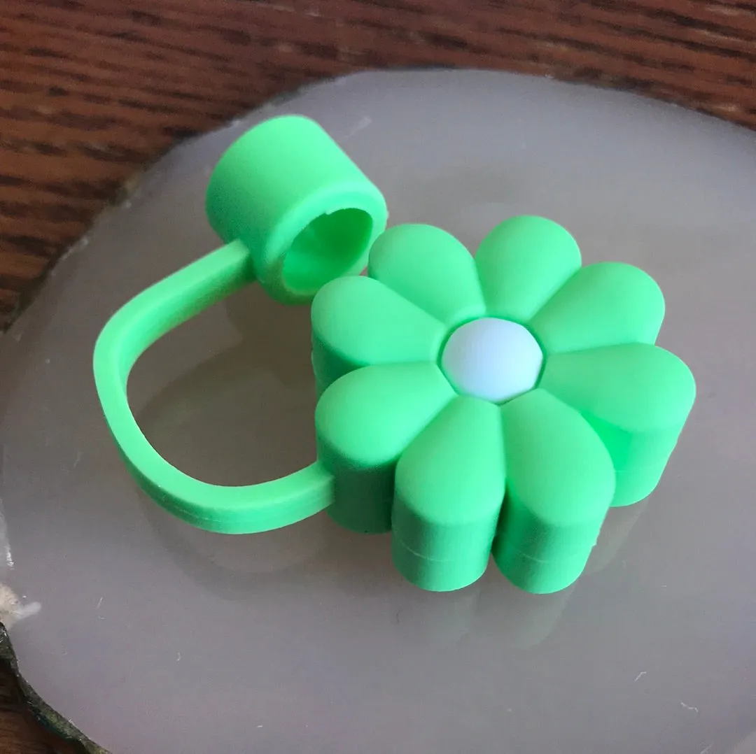 Straw Toppers-Flowers