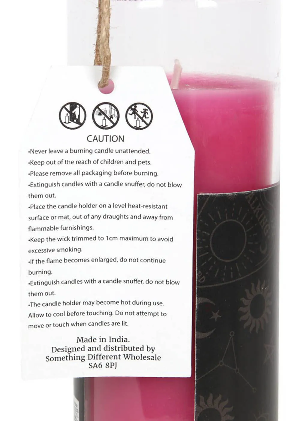 Succubus Friendship Spell Candle in Glass Flowers