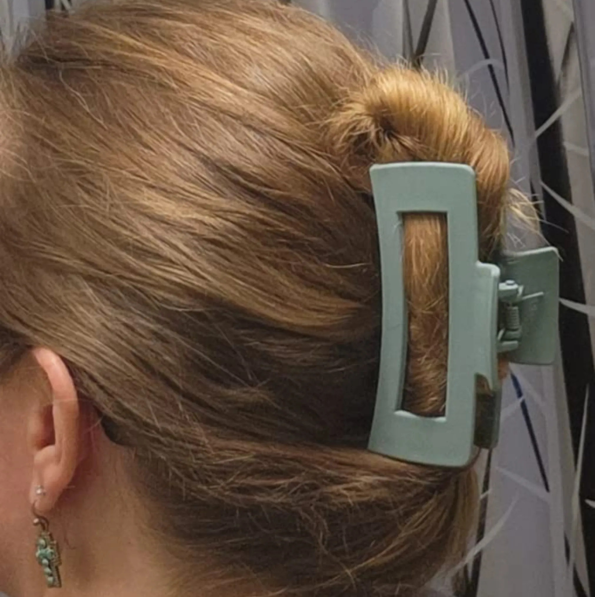 Tan Box Hair Claw Clip